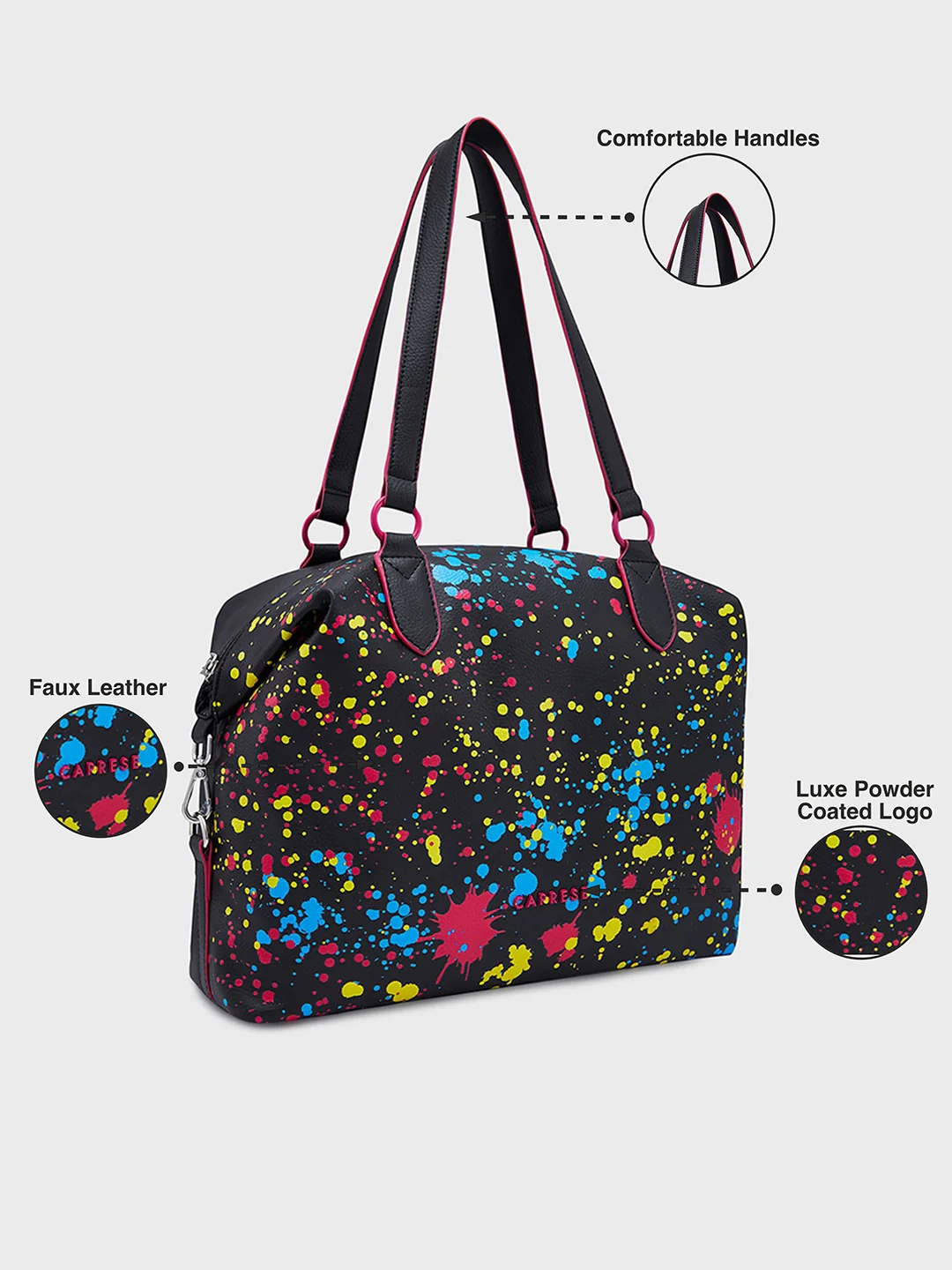 Caprese Splash Large Black Tote - Image 6