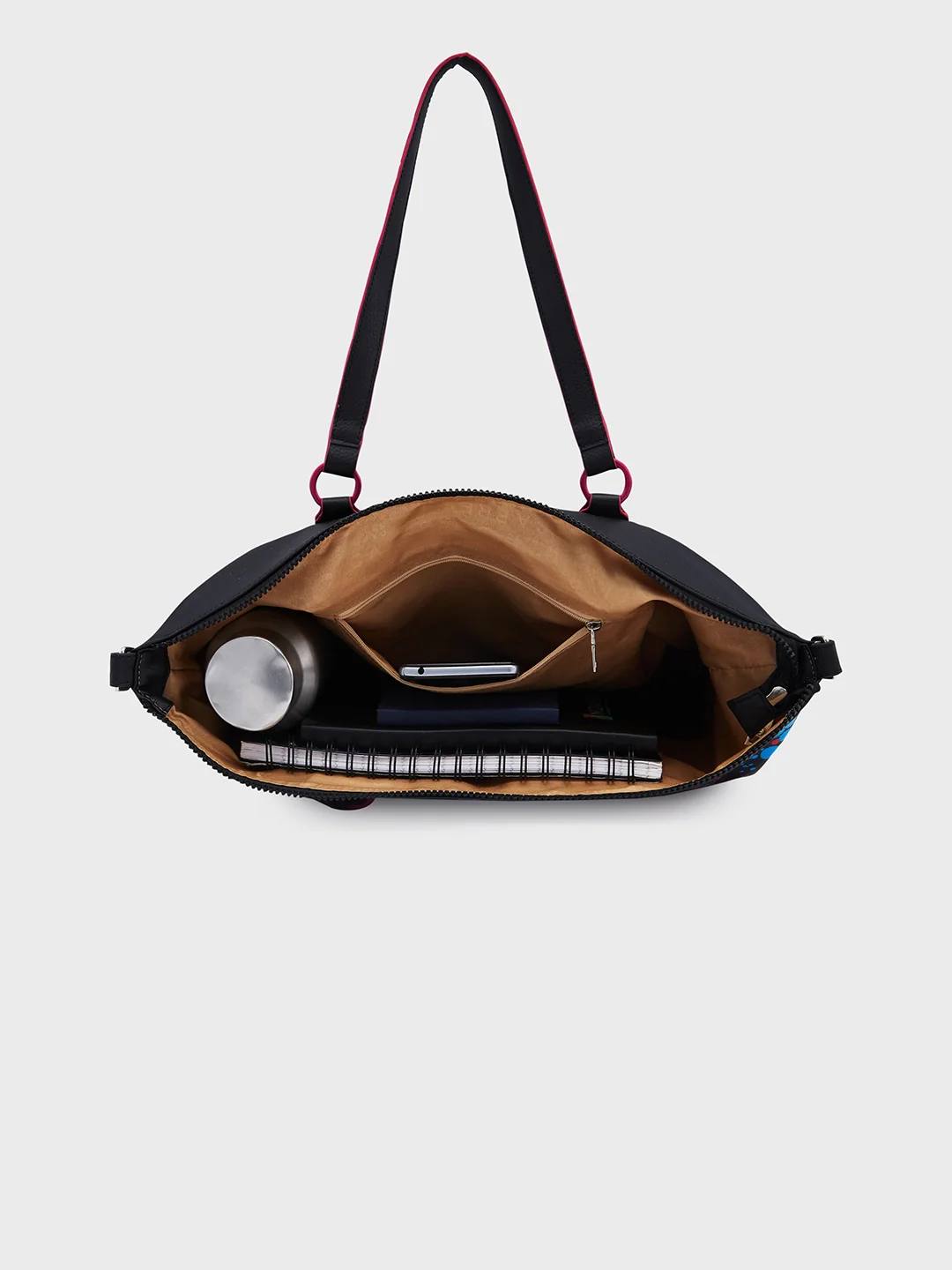 Caprese Splash Large Black Tote - Image 8