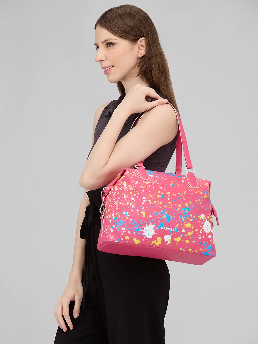 Caprese Splash Large Fuchsia Tote - Image 3