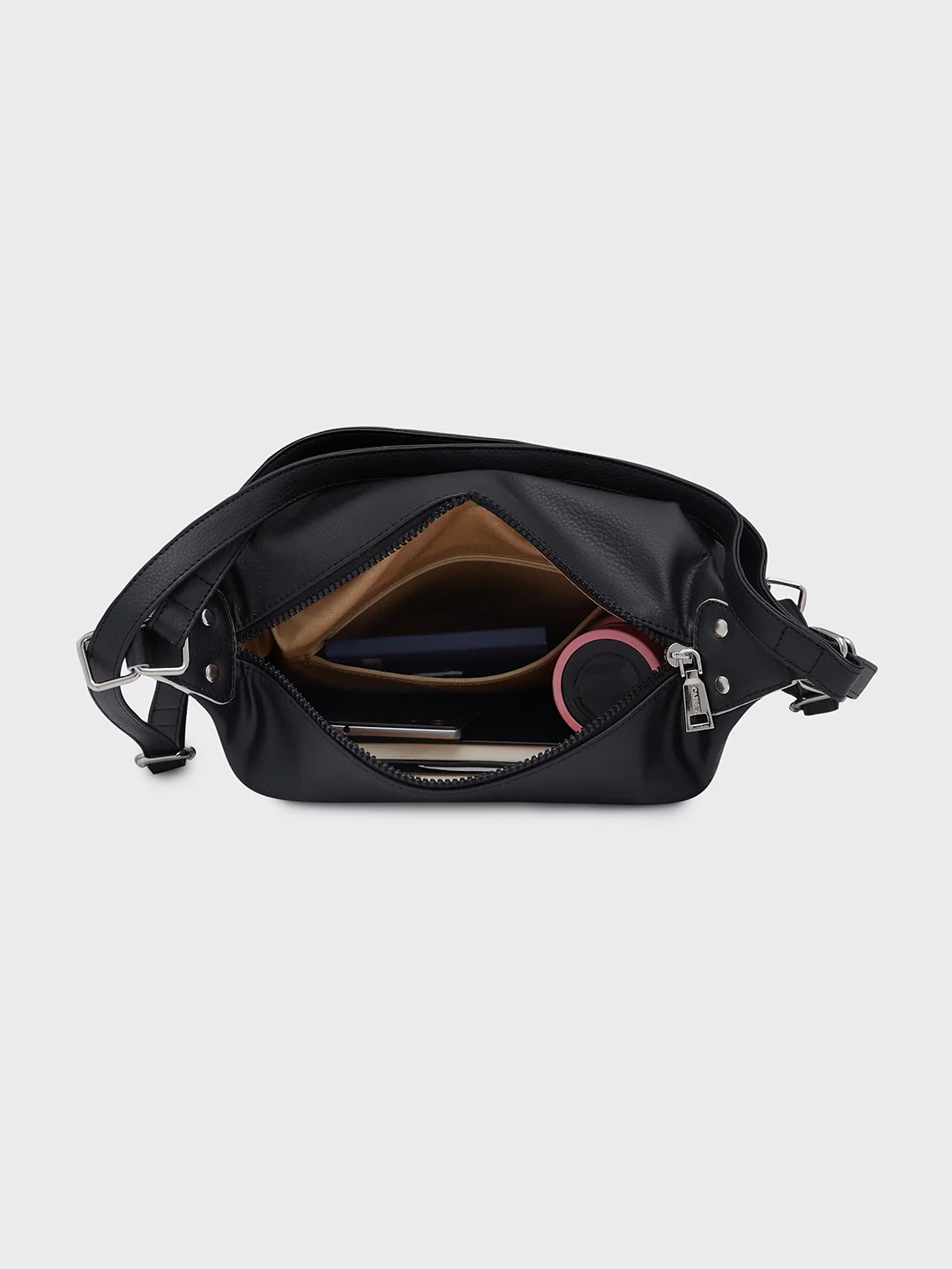 Caprese Splash Medium Black Backpack - Image 8
