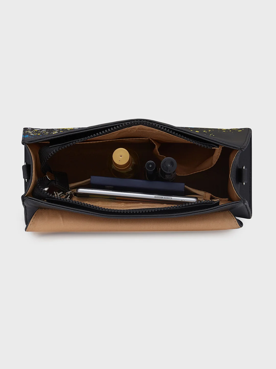 Caprese Splash Medium Black Satchel - Image 8
