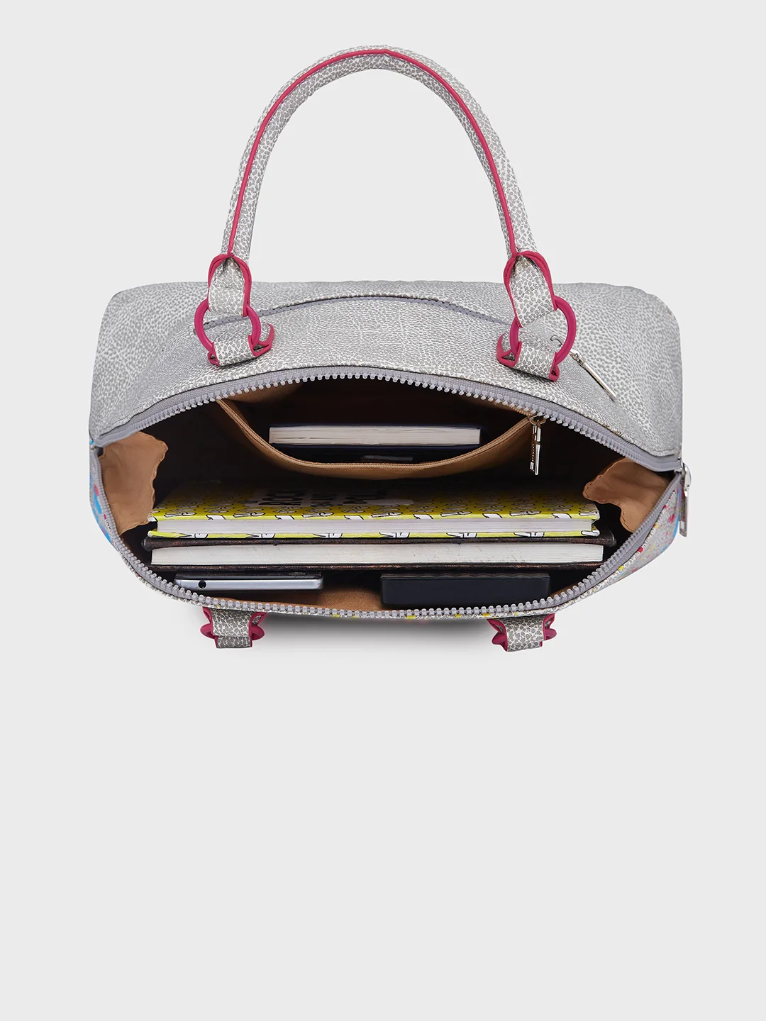 Caprese Splash Small Beige Satchel - Image 7