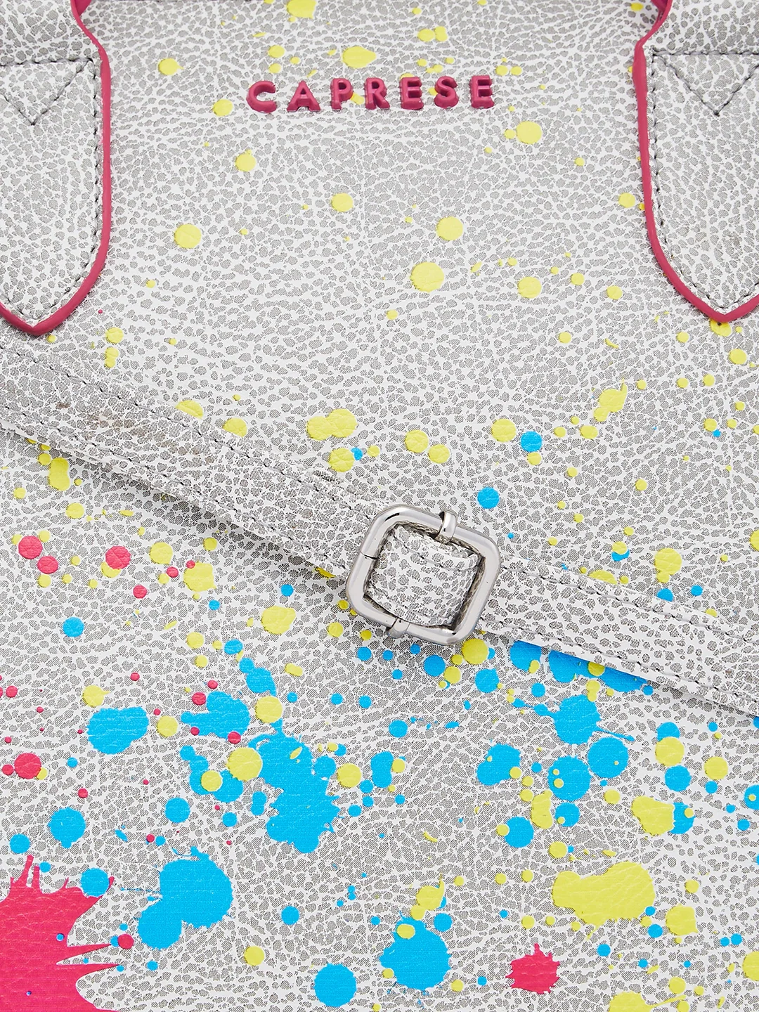 Caprese Splash Small Beige Satchel - Image 9