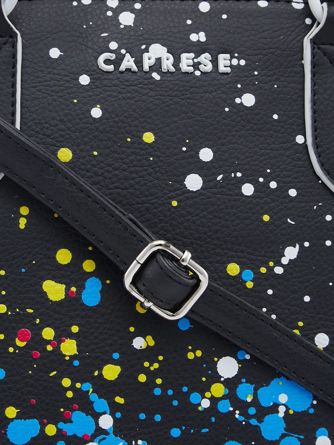 Caprese Splash Small Black Satchel - Image 11