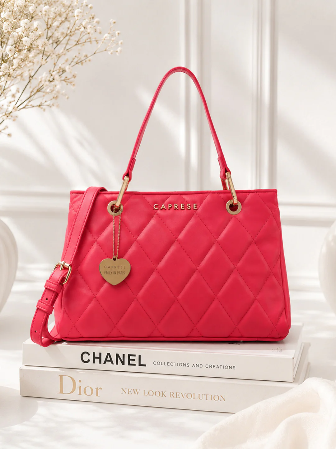 Caprese Stacey Small Fuchsia Satchel Bag - Image 2