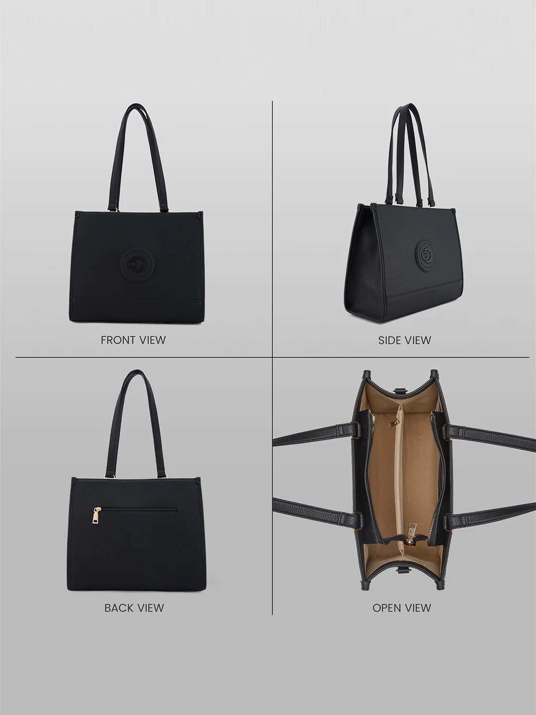 Caprese Suite Large Black Tote Bag - Image 9