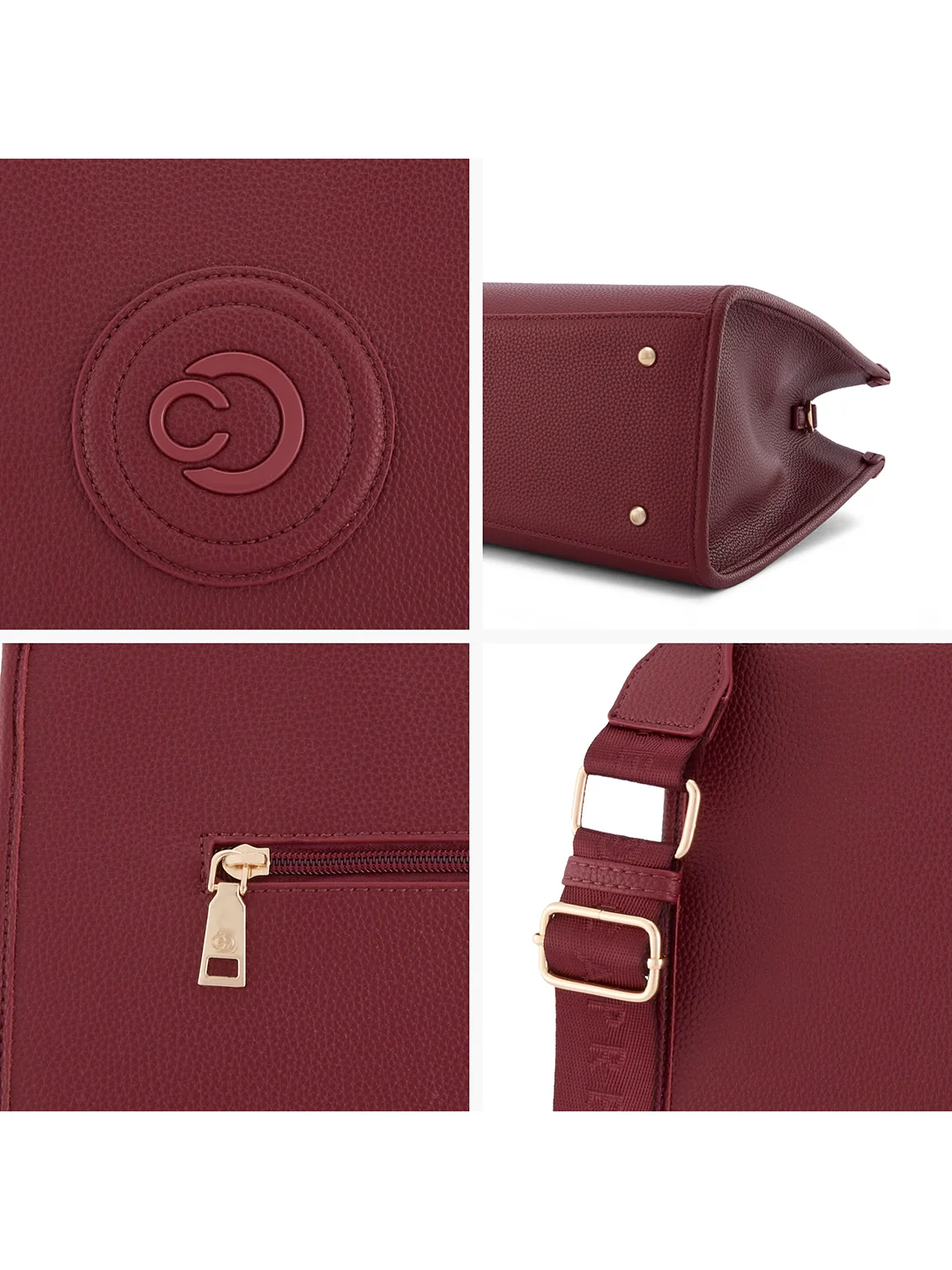 Caprese Suite Large Bordeaux Tote Bag - Image 7