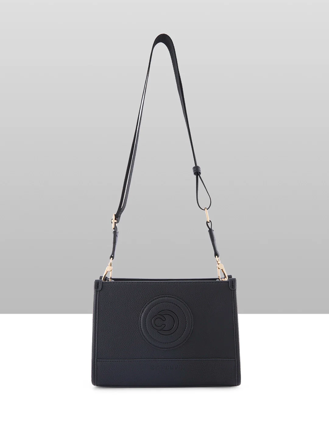 Caprese Suite Medium Black Sling Bag