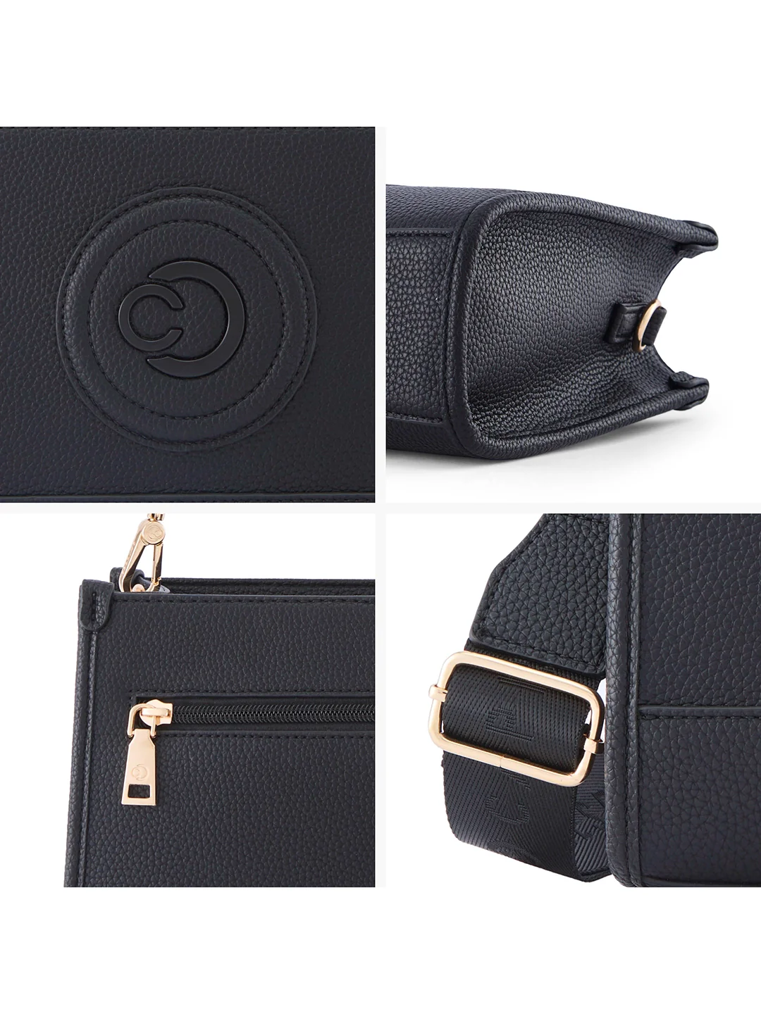 Caprese Suite Medium Black Sling Bag - Image 7