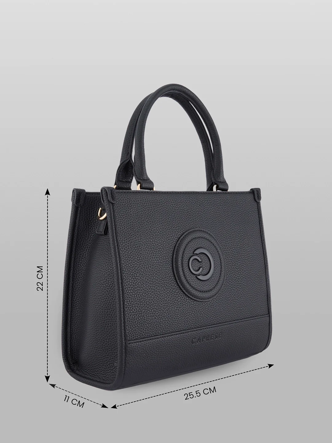 Caprese Suite Medium Black Tote Bag - Image 5