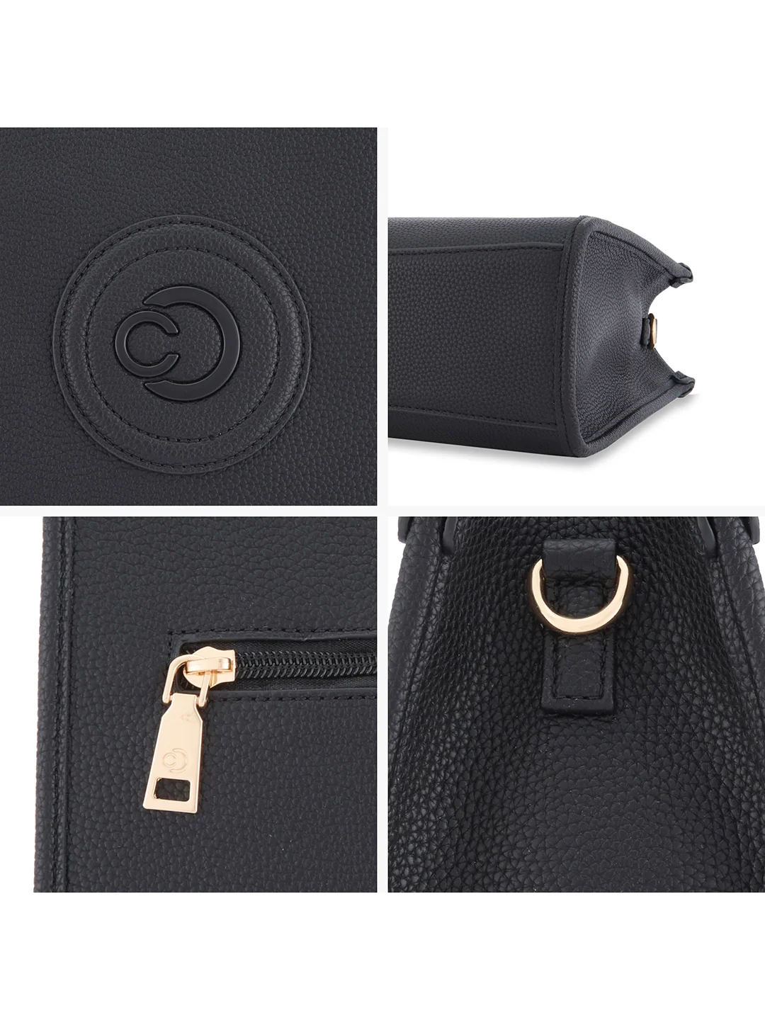 Caprese Suite Medium Black Tote Bag - Image 7