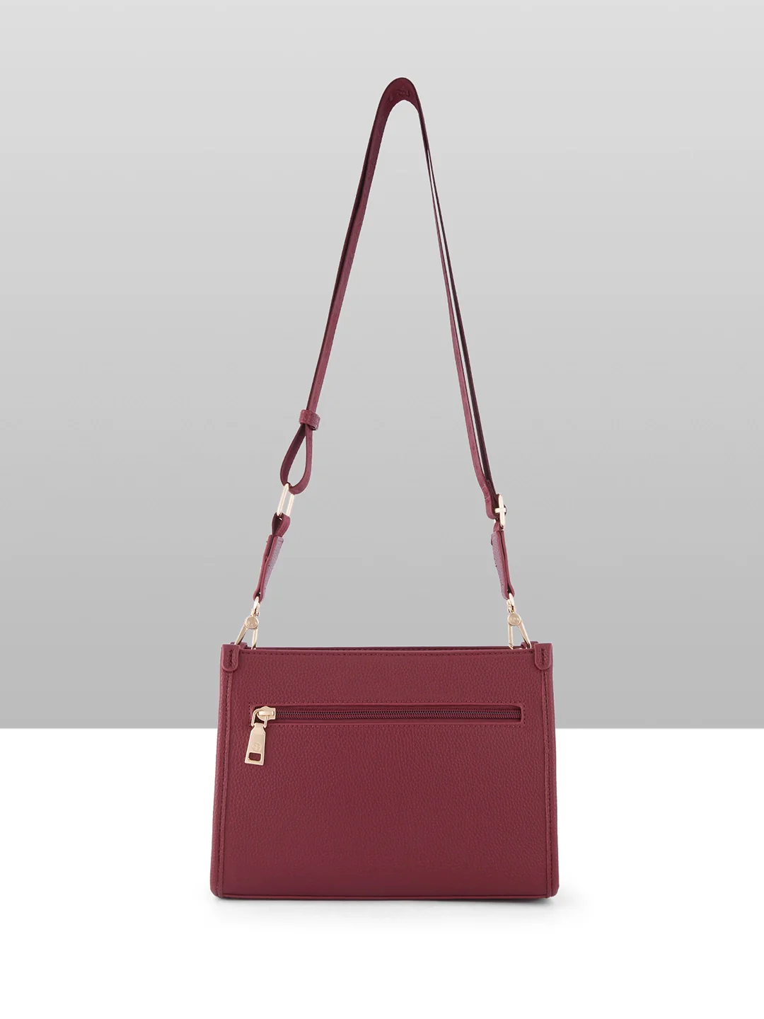 Caprese Suite Medium Bordeaux Sling Bag - Image 6