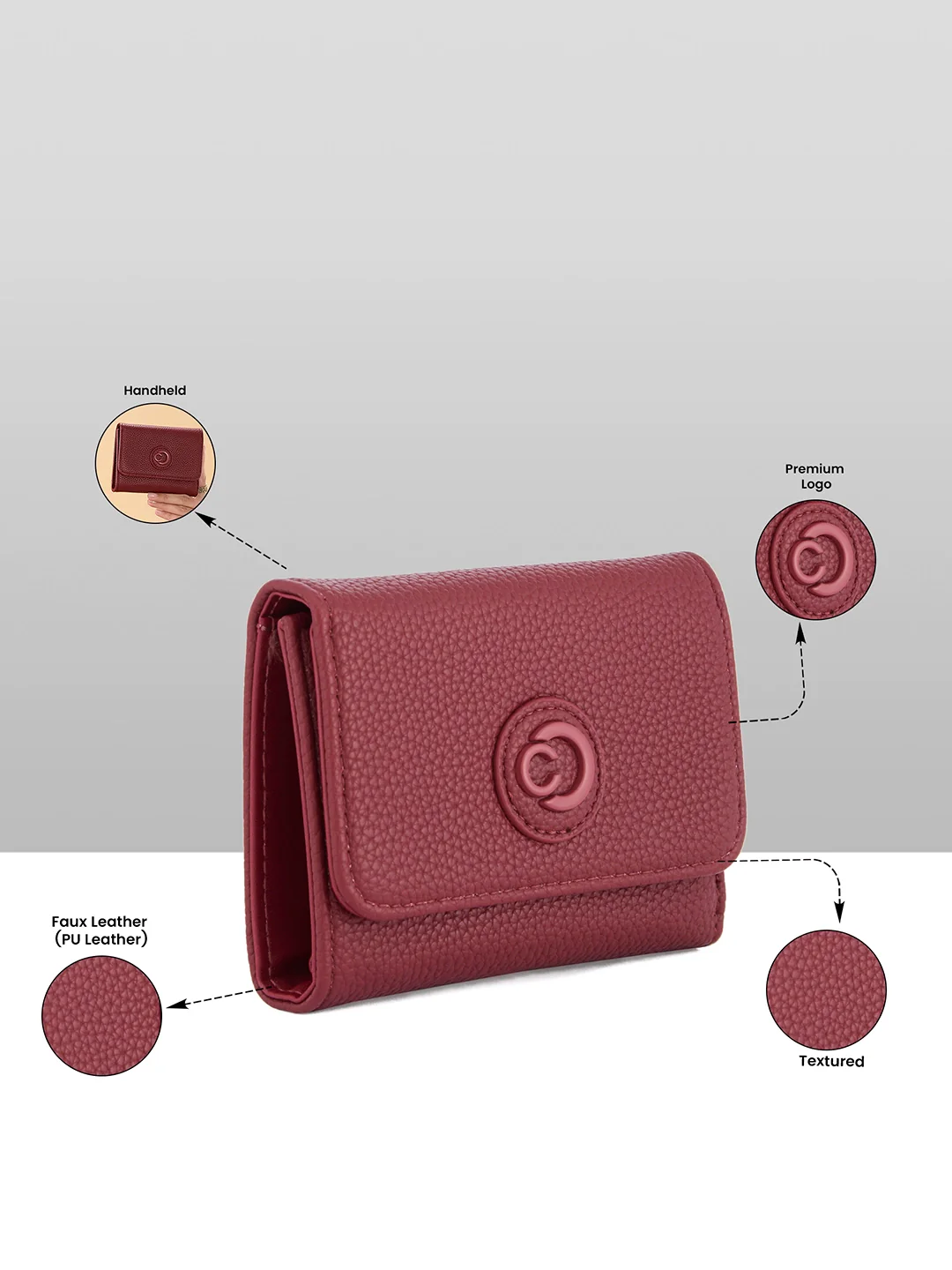Caprese Suite Medium Bordeaux Wallet - Image 3