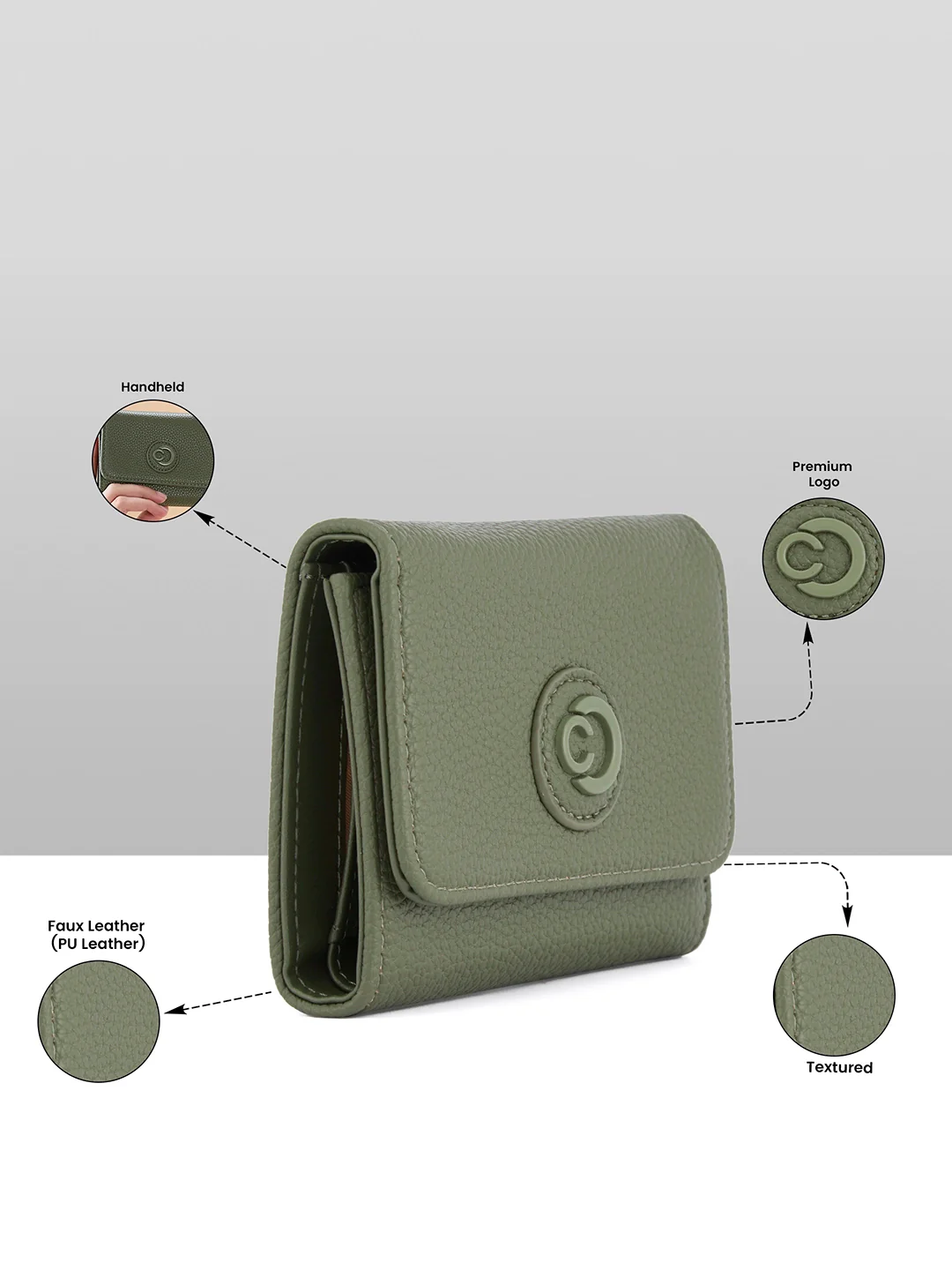 Caprese Suite Medium Olive Wallet - Image 3