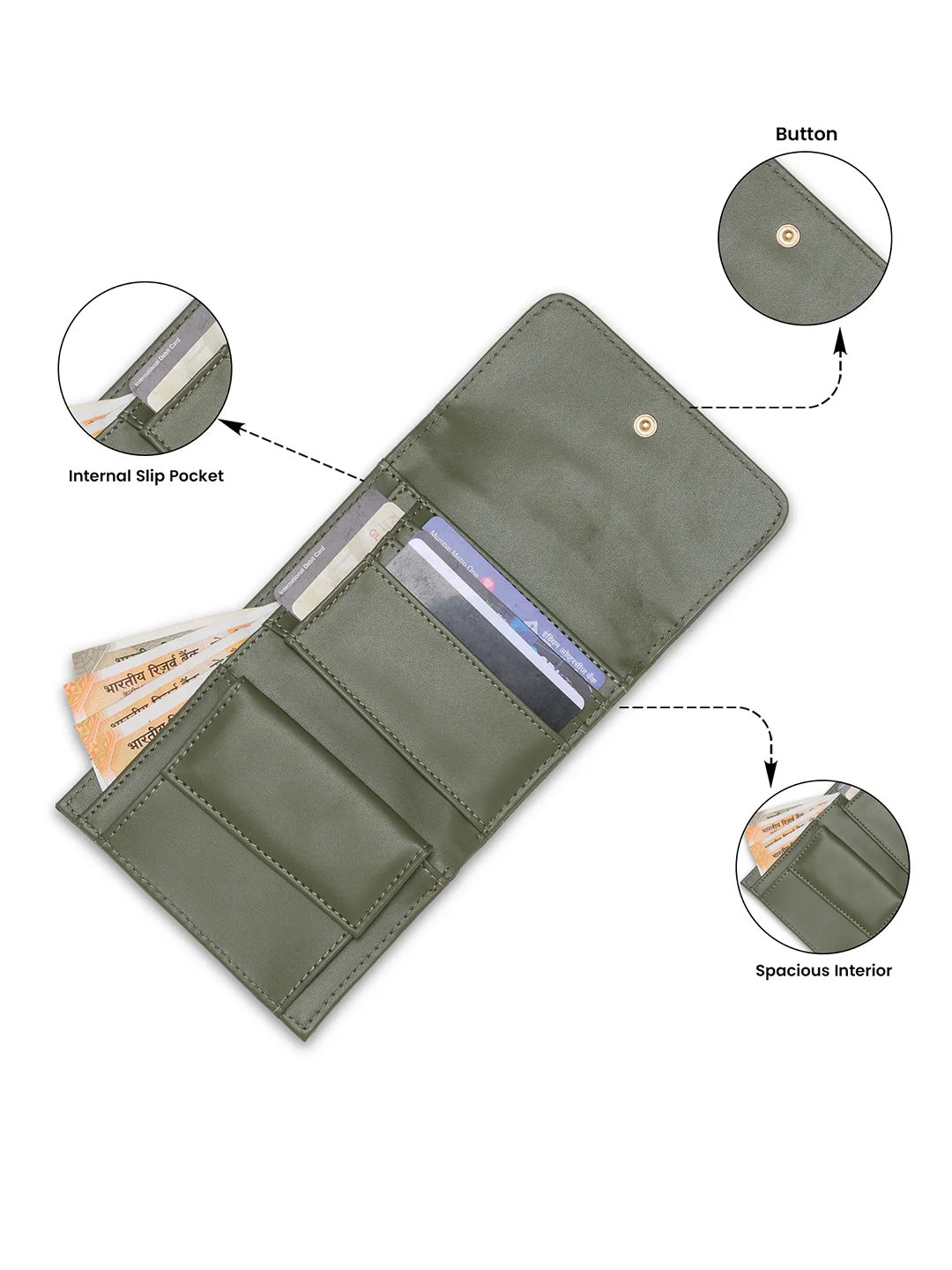 Caprese Suite Medium Olive Wallet - Image 4