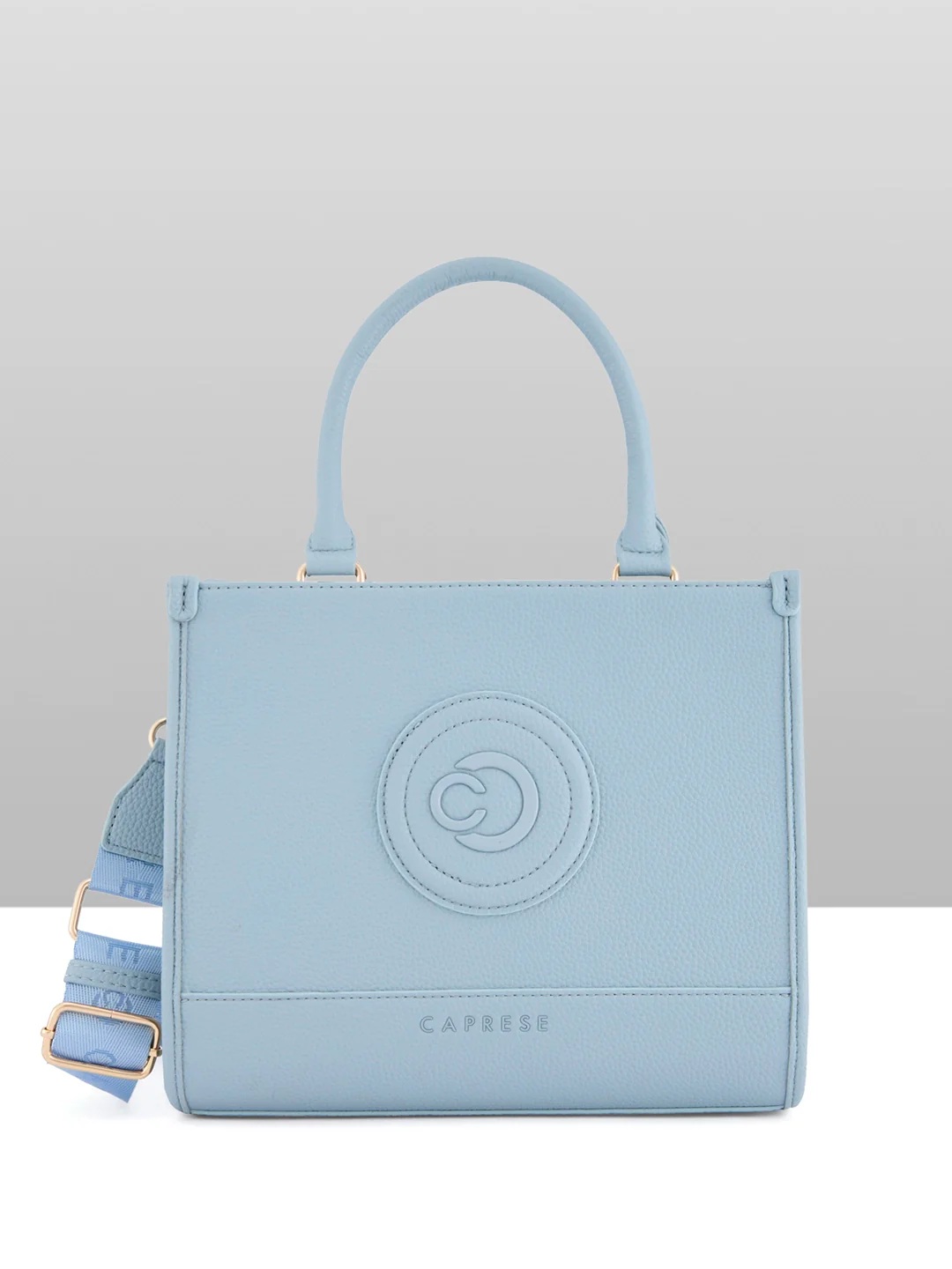 Caprese Suite Medium Powder Blue Tote Bag