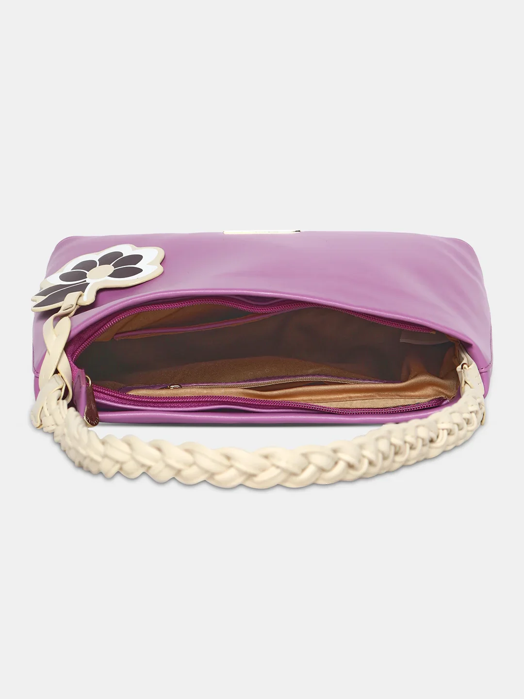 Caprese Sunshine Medium Mauve Baguette Bag - Image 9