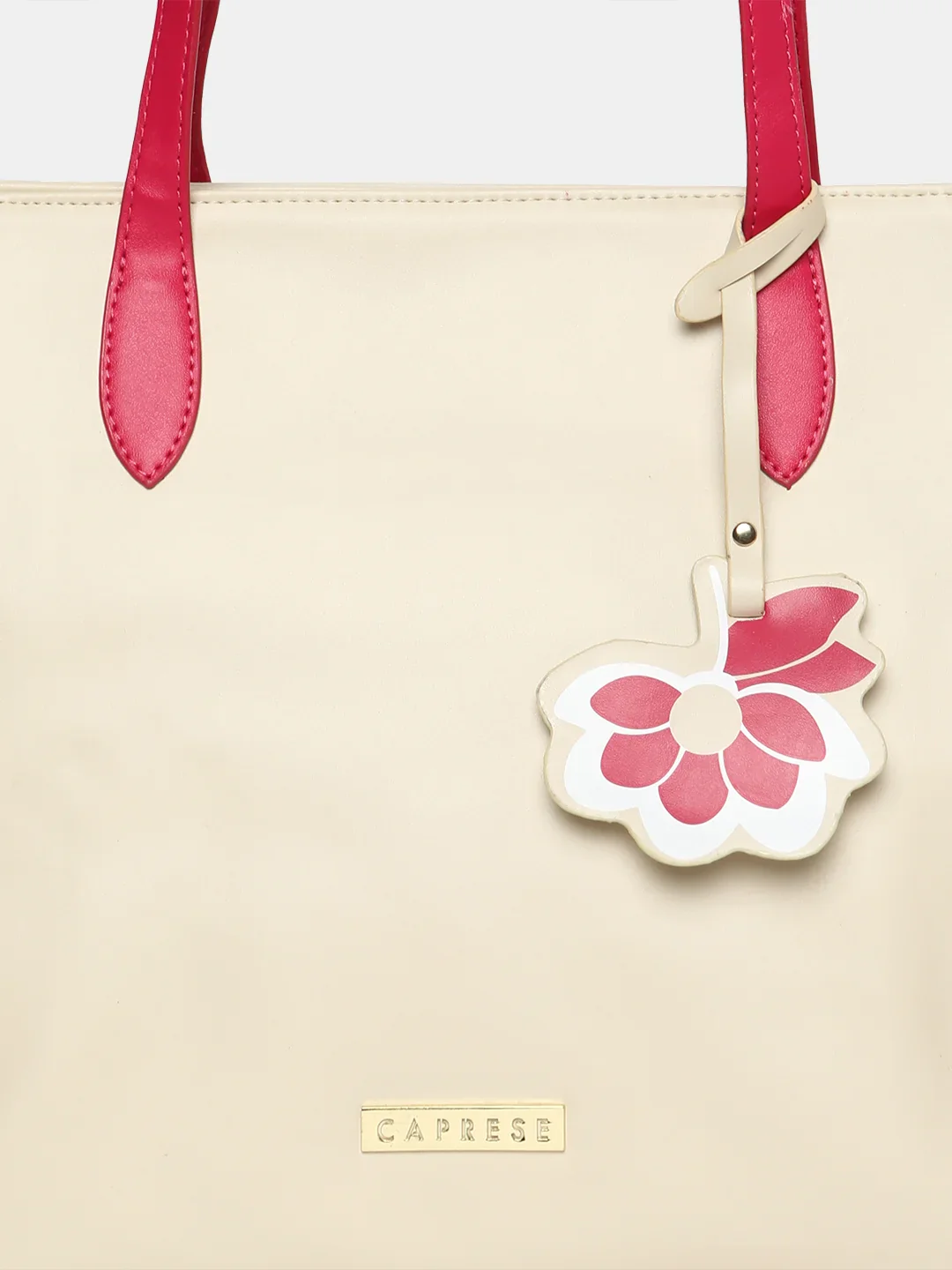 Caprese Sunshine Medium Beige Tote Bag - Image 6