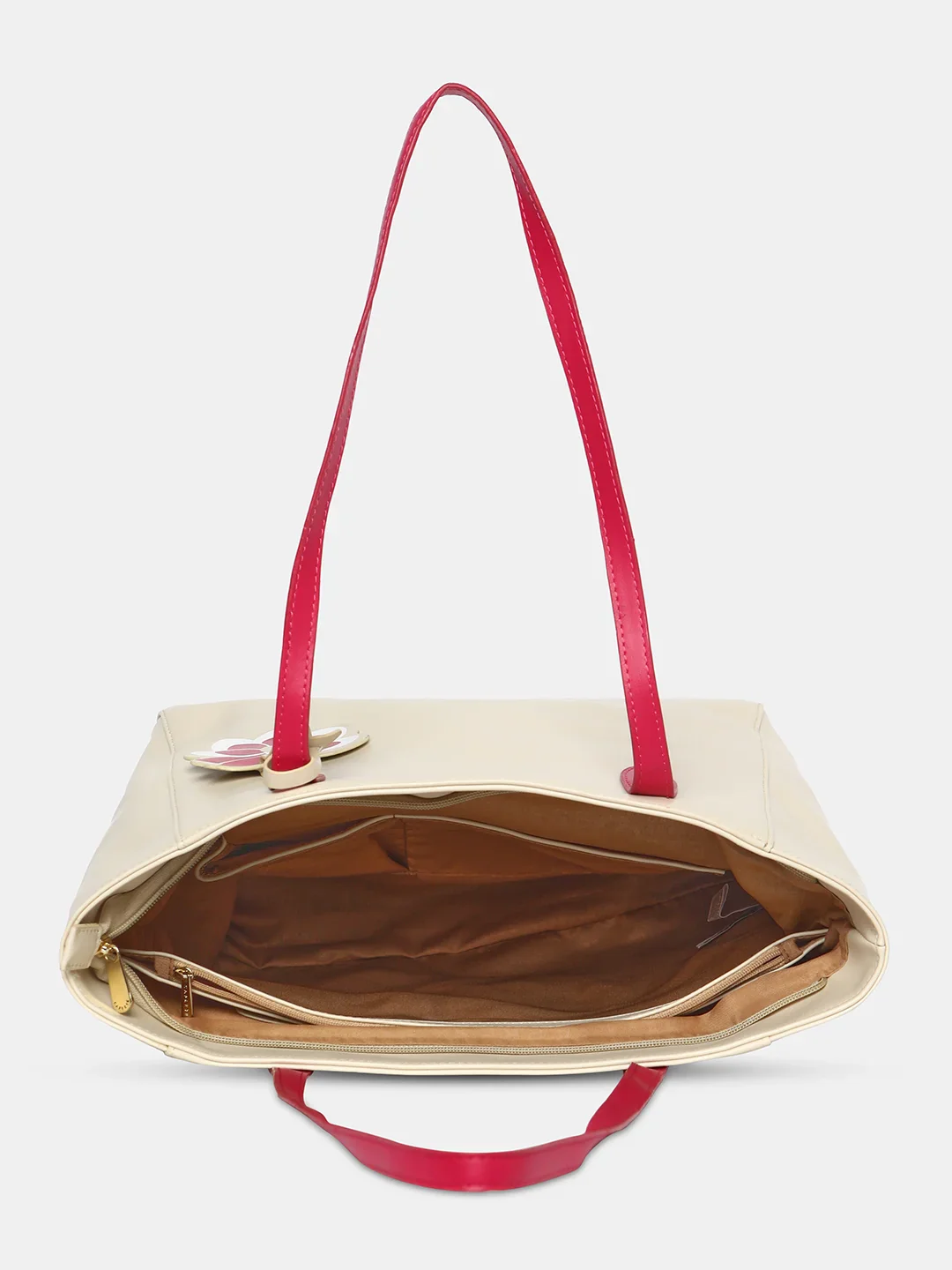 Caprese Sunshine Medium Beige Tote Bag - Image 8