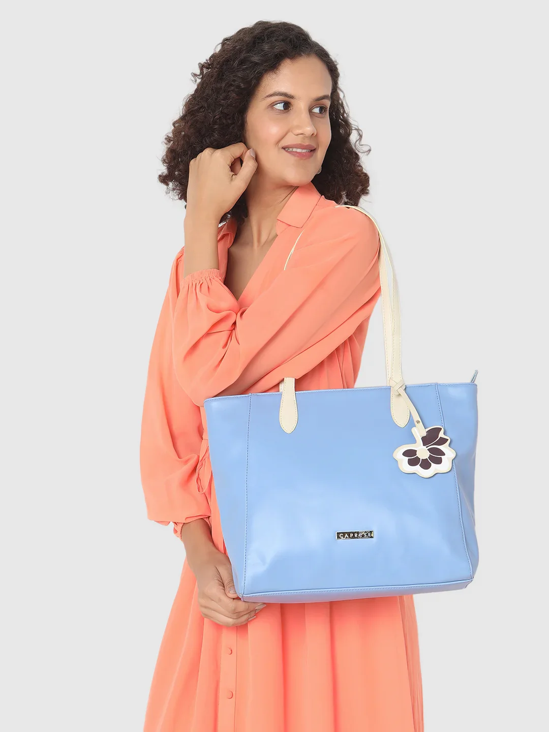 Caprese Sunshine Medium Powder Blue Tote Bag - Image 10
