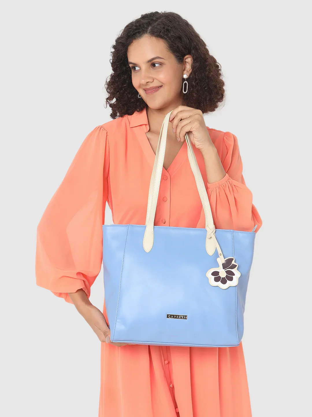 Caprese Sunshine Medium Powder Blue Tote Bag - Image 11