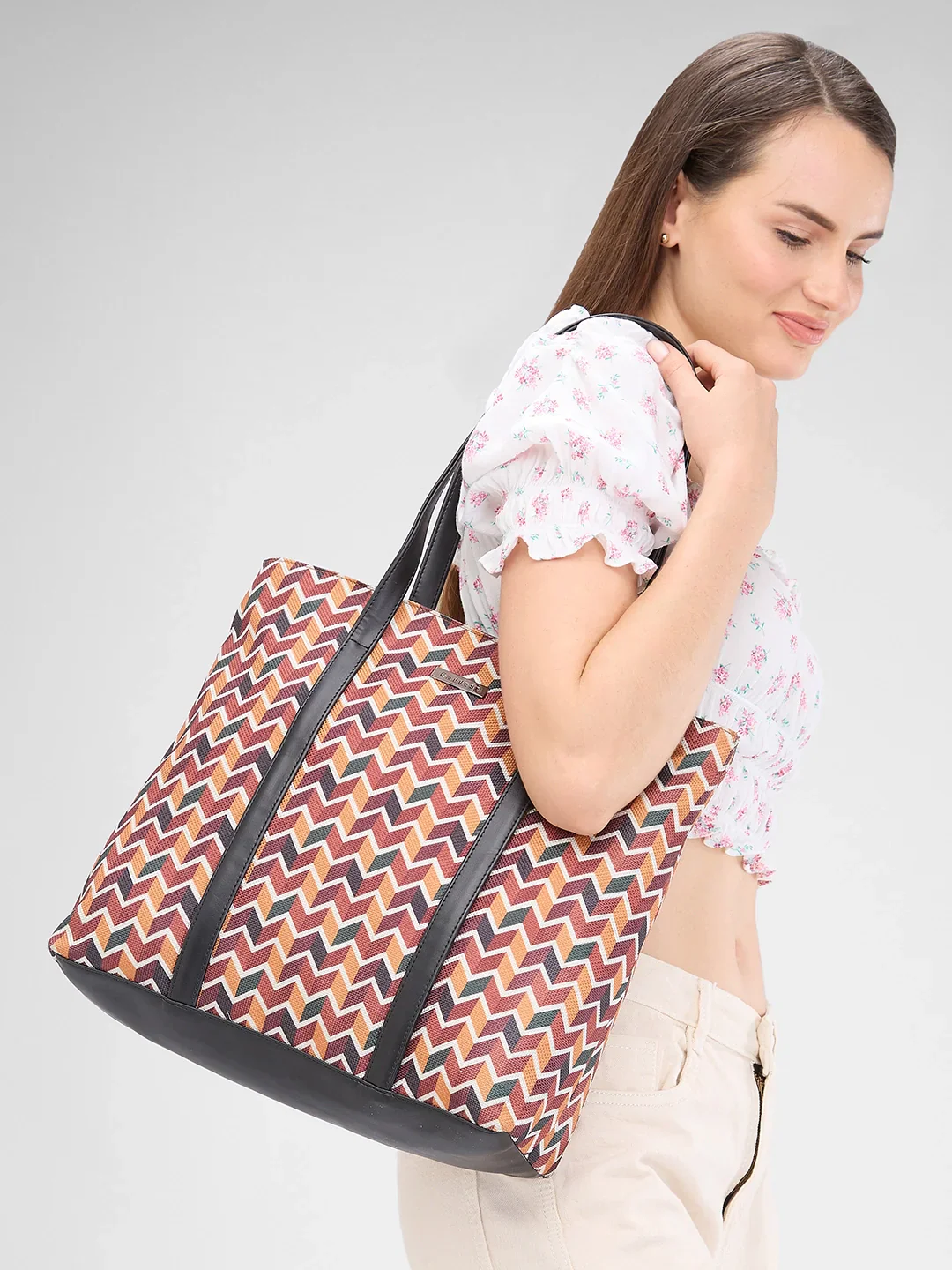 Caprese Susan Large Orange Tote Bag - Image 11
