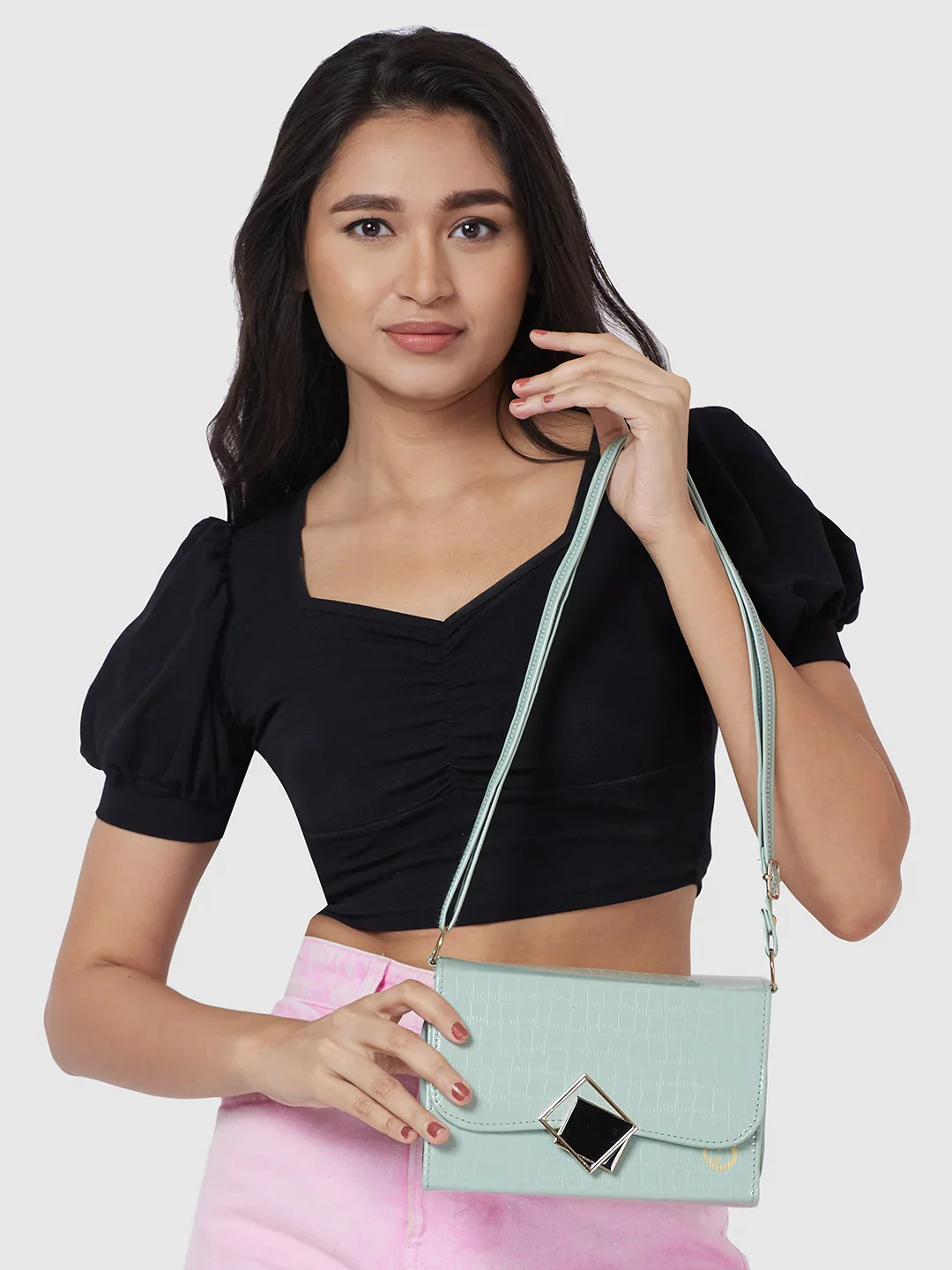 Caprese Sylvie Medium Mint Sling Bag - Image 2