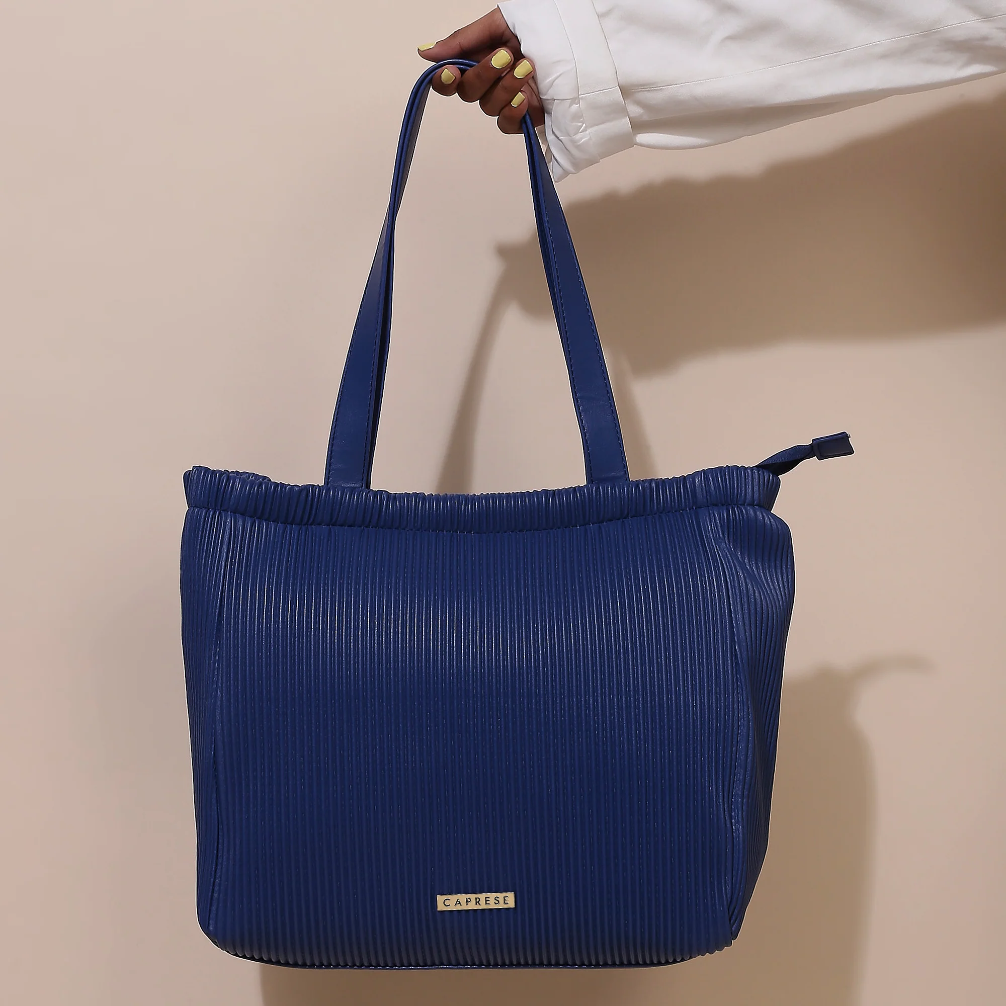 Caprese Symona Large Blue Tote Bag - Image 2