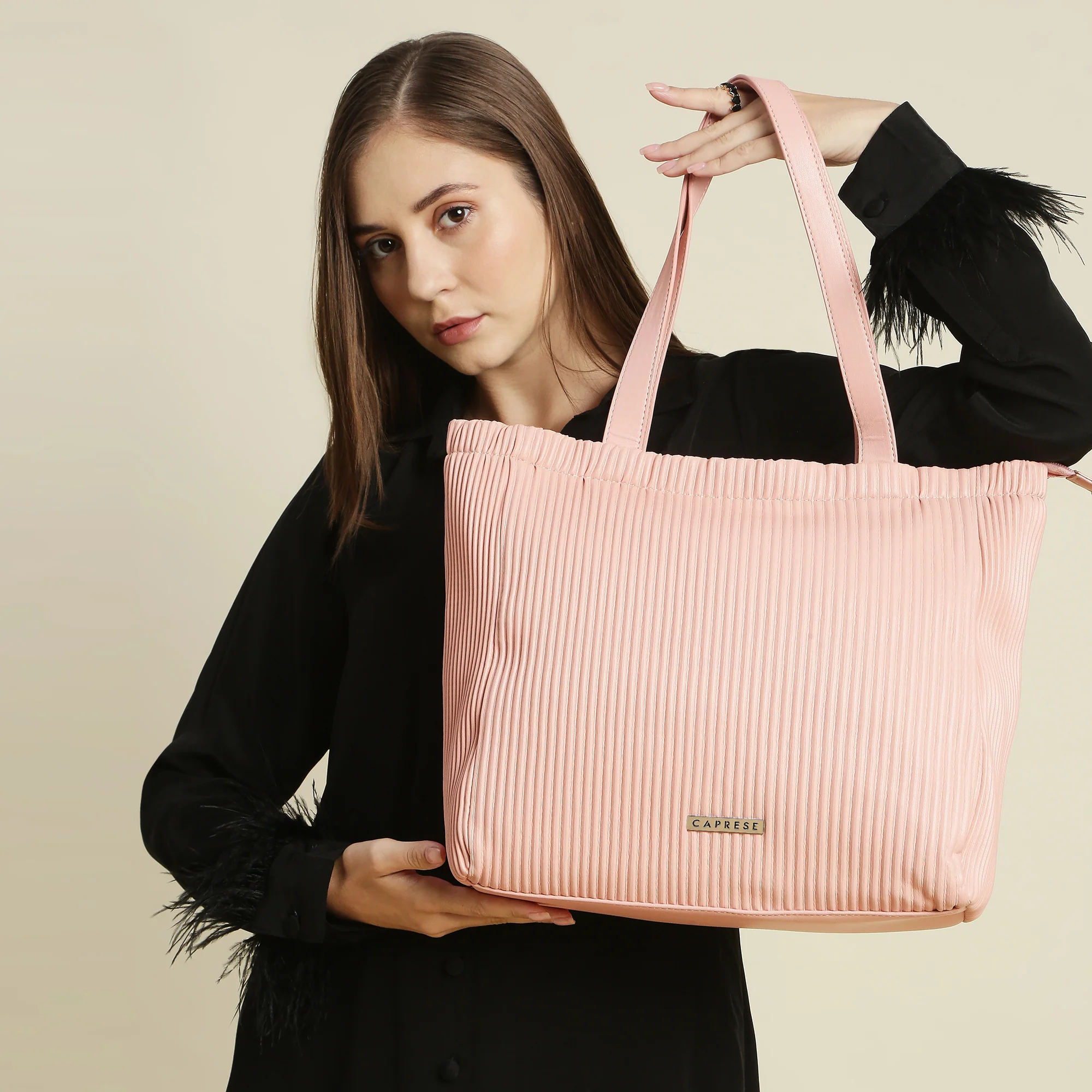 Caprese Symona Large Blush Tote Bag - Image 2