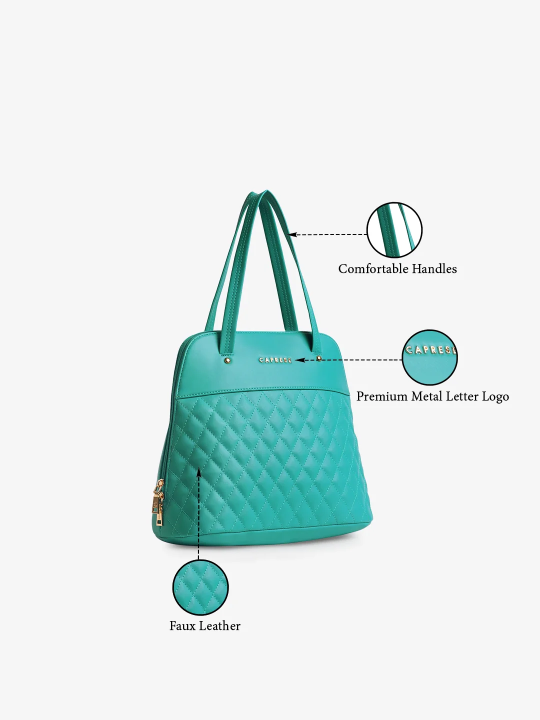 Caprese Syra Medium Blue Satchel Bag - Image 8