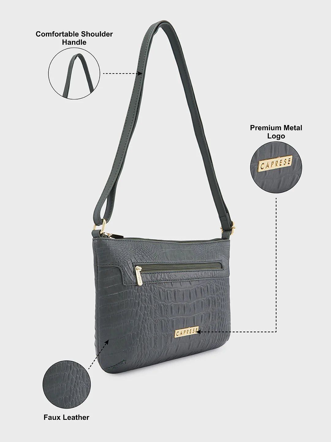 Caprese Syra Small Green Sling Bag - Image 6