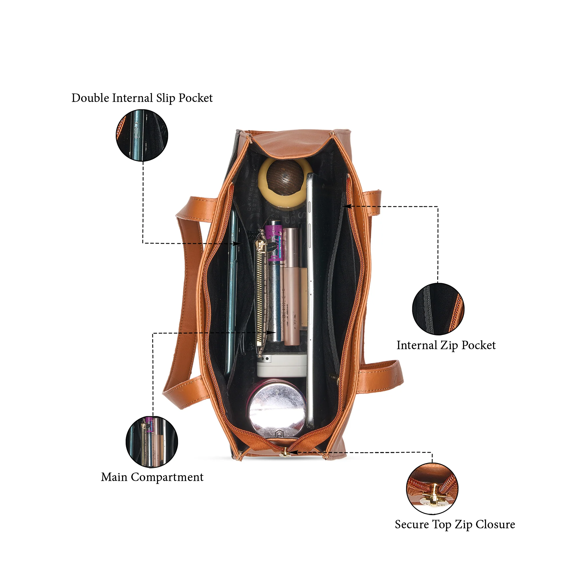Caprese  Tarry Medium Tan Tote Bag - Image 6