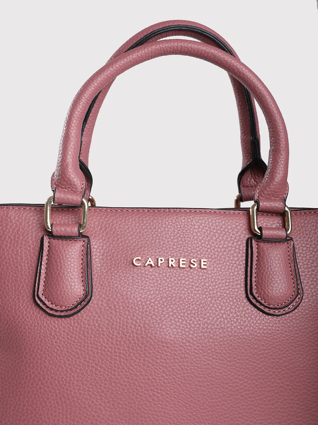 Caprese Tasha Medium Dusky Pink Satchel Bag - Image 11