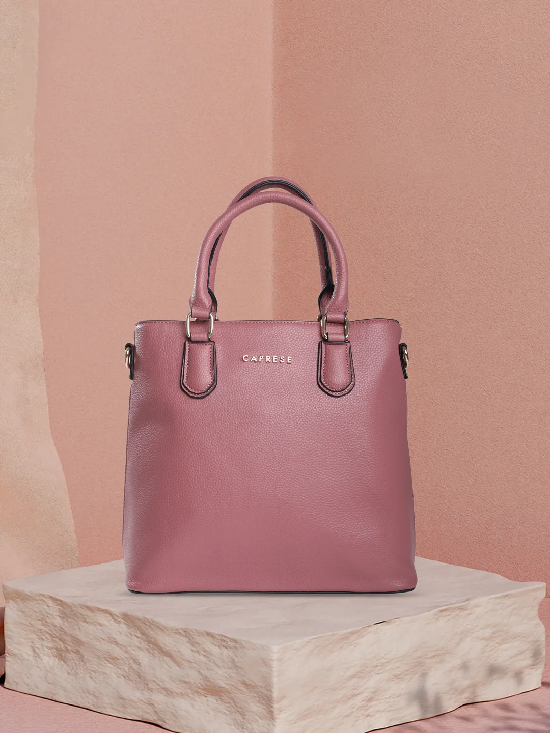 Caprese Tasha Medium Dusky Pink Satchel Bag - Image 2