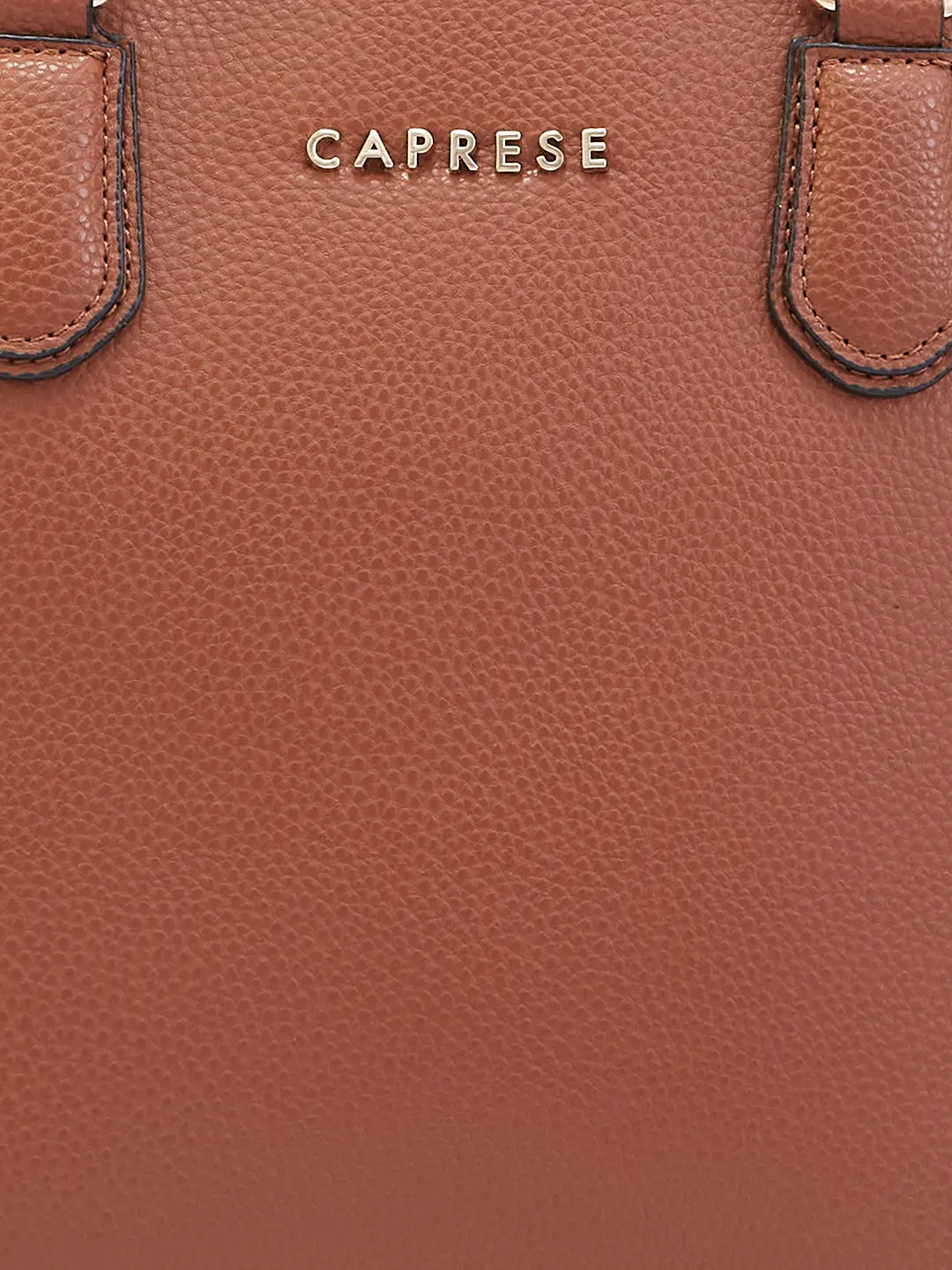 Caprese Tasha Medium Tan Satchel Bag - Image 11