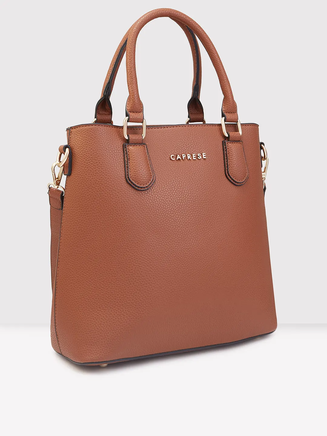 Caprese Tasha Medium Tan Satchel Bag - Image 3