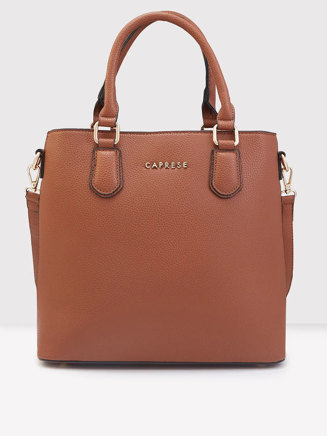 Caprese Tasha Medium Tan Satchel Bag - Image 6