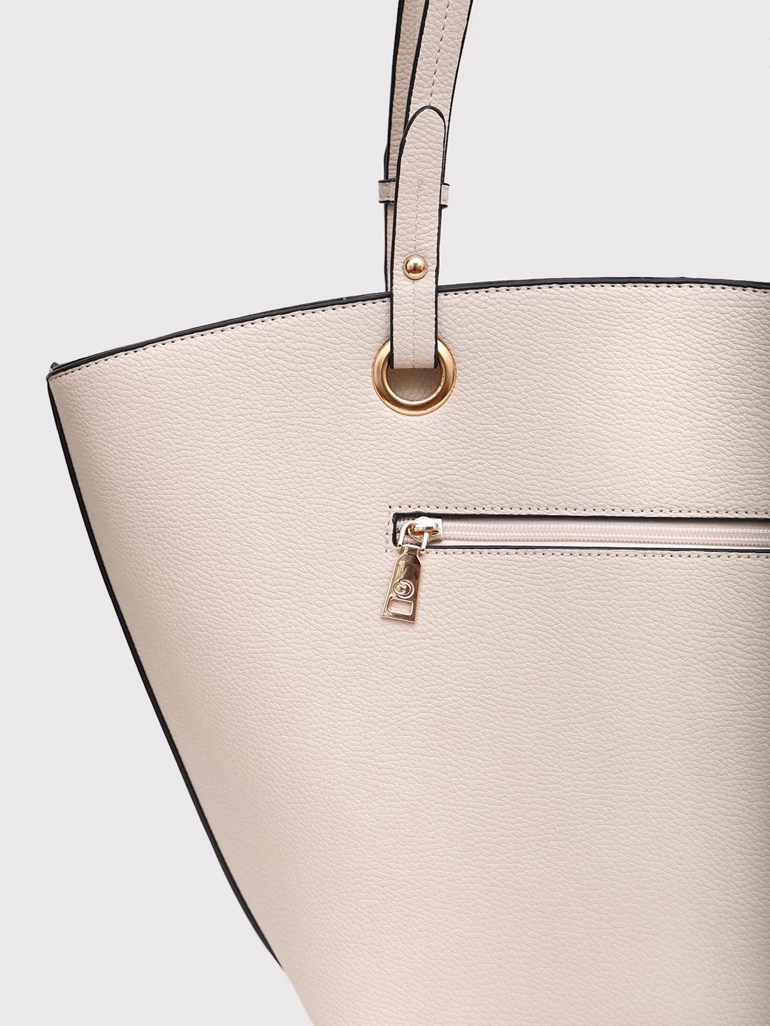 Caprese Tasha Large Beige Tote Bag - Image 9