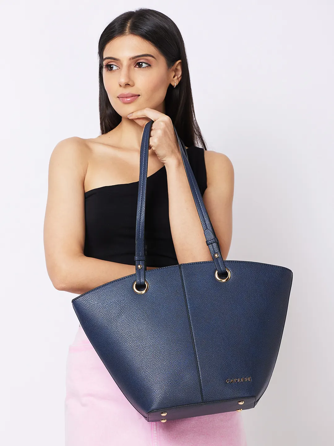 Caprese Tasha Large Navy Tote Bag - Image 12