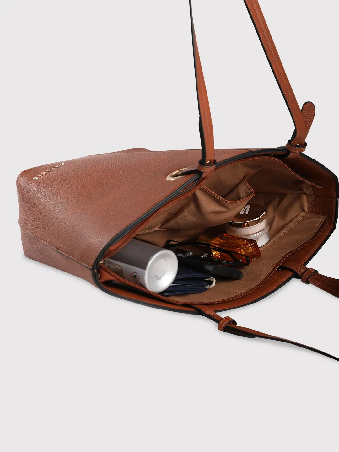 Caprese Tasha Large Tan Tote Bag - Image 9