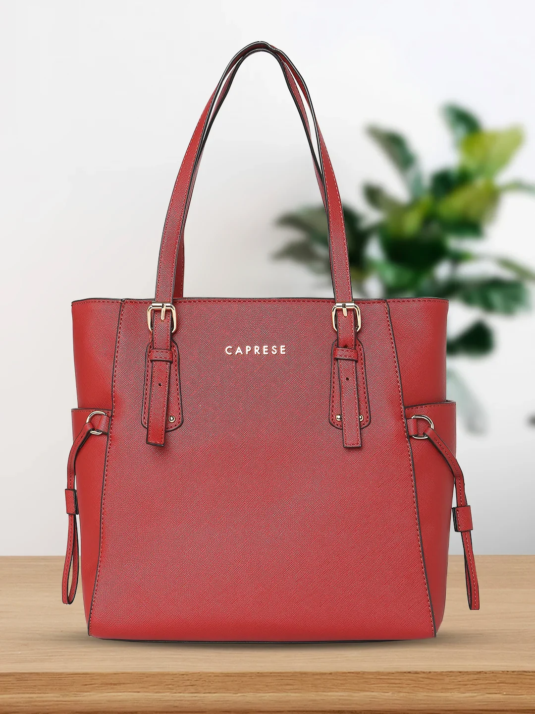 Caprese Tasha Medium Maroon Tote Bag - Image 2