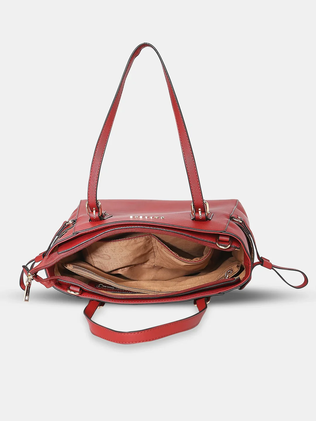 Caprese Tasha Medium Maroon Tote Bag - Image 9