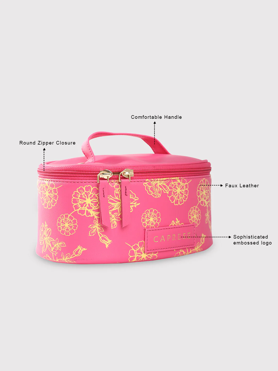Caprese Teresa Small Fuchsia Vanity Case - Image 4