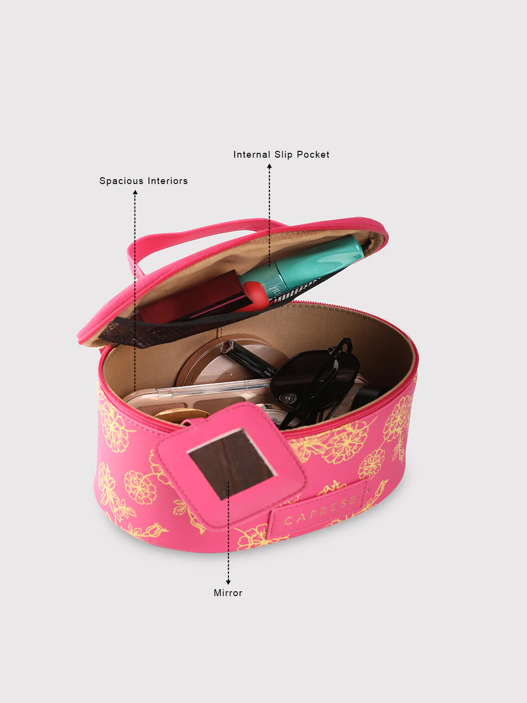 Caprese Teresa Small Fuchsia Vanity Case - Image 5