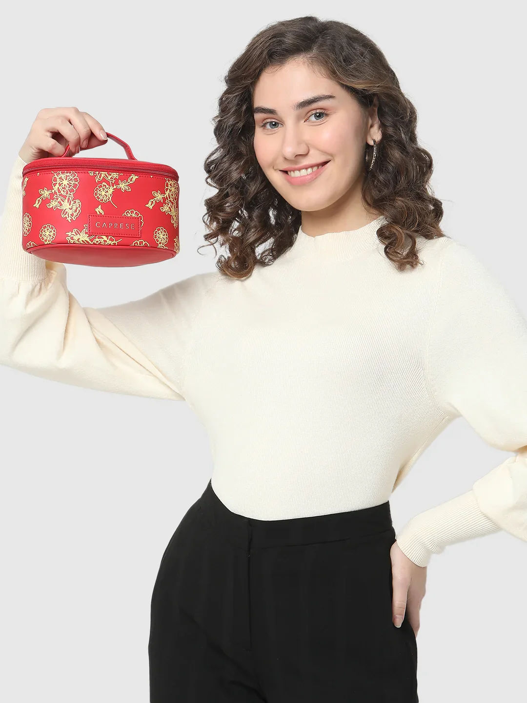 Caprese Teresa Small Red Vanity Case - Image 3
