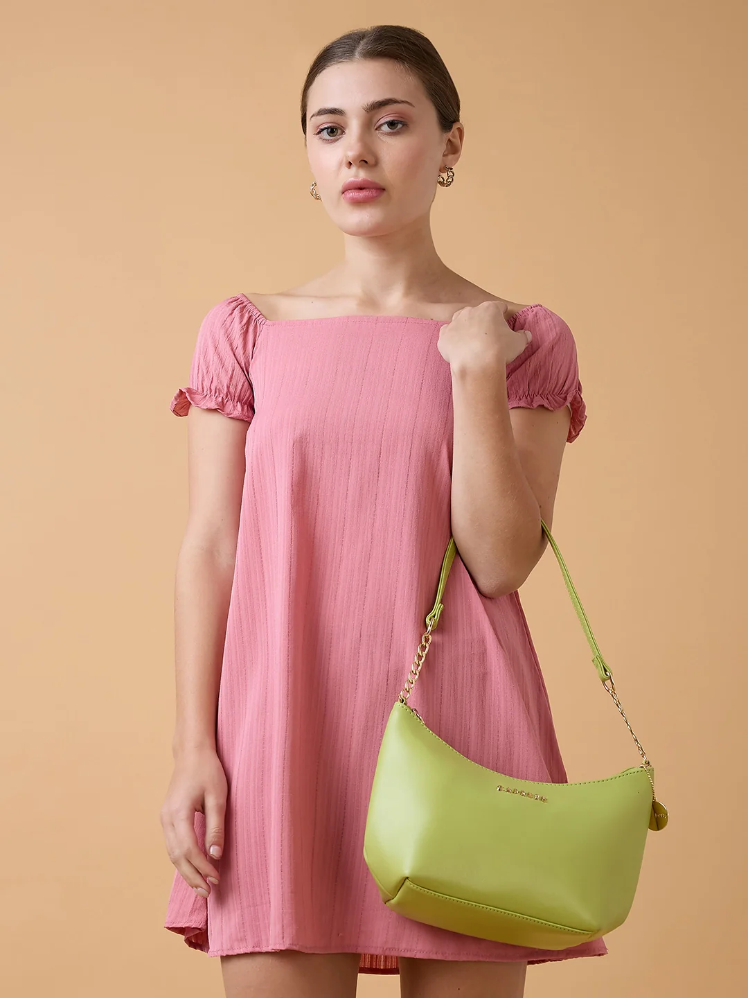 Caprese Tessa Large Lime Sling Bag - Image 2