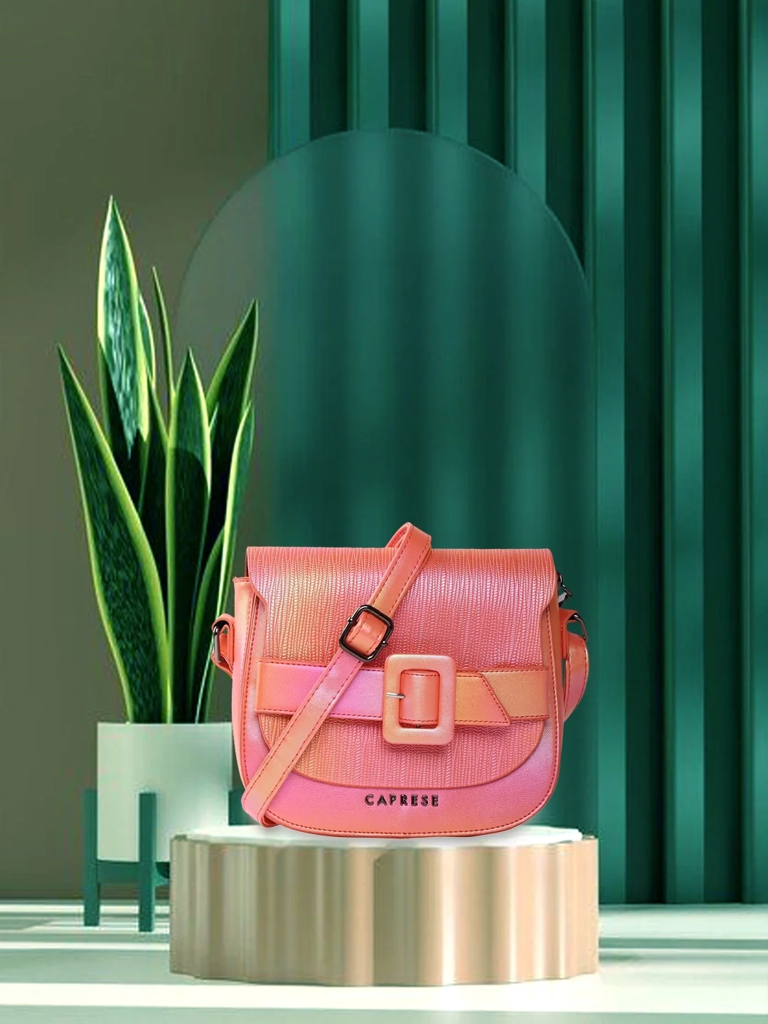 Caprese Theia Small Pink Sling Bag - Image 2