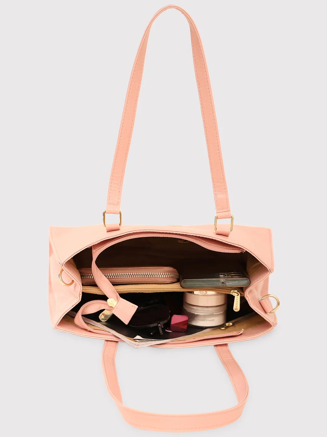Caprese Thyma Small Dull Pink Tote Bag - Image 10