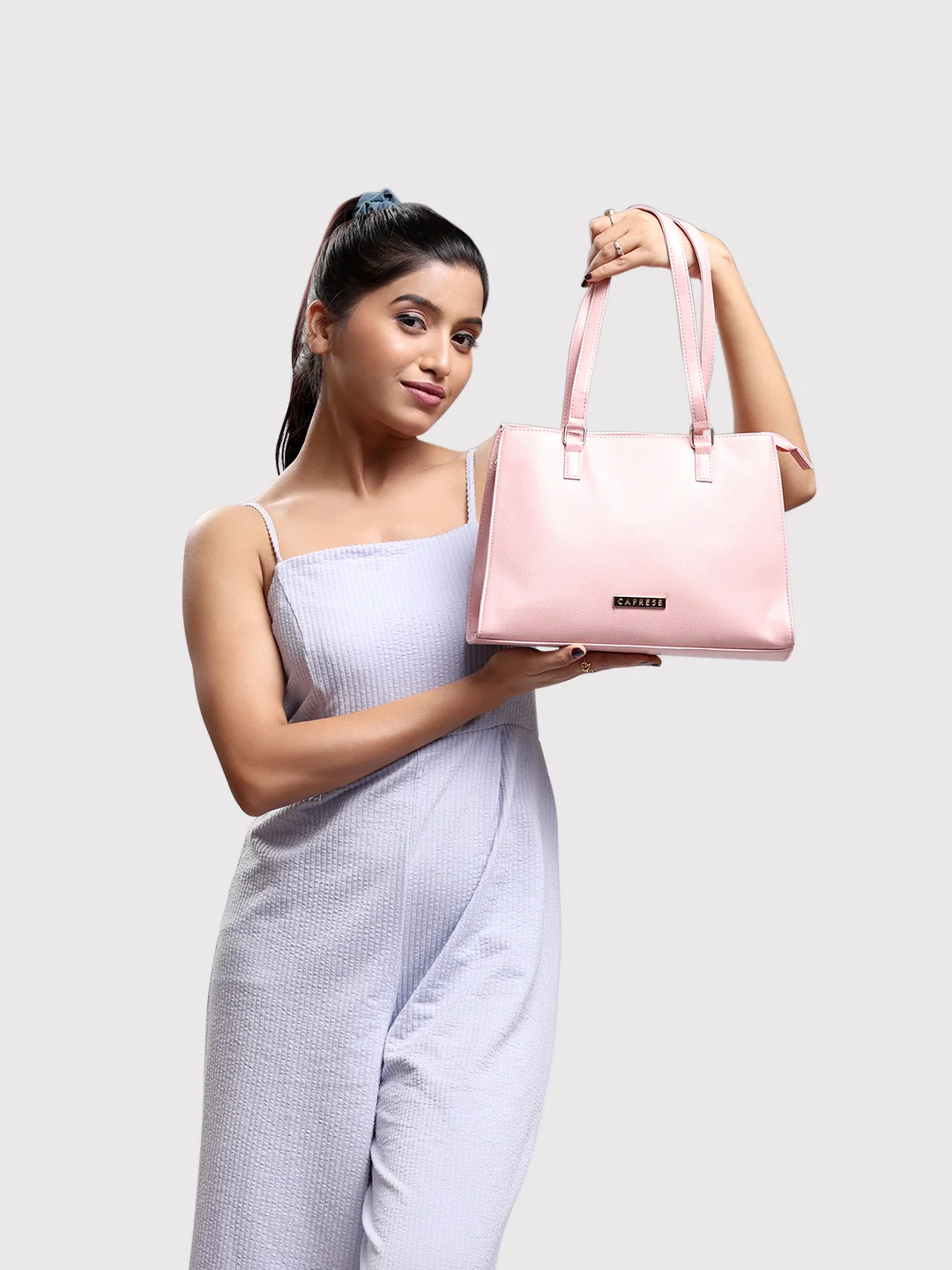 Caprese Thyma Small Dull Pink Tote Bag - Image 12