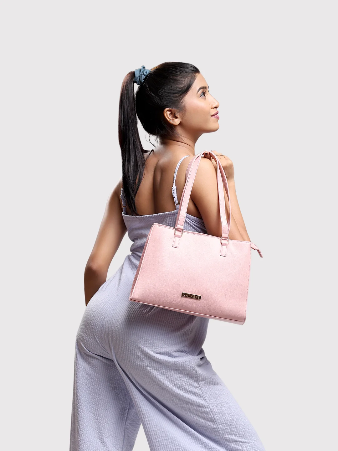 Caprese Thyma Small Dull Pink Tote Bag - Image 13